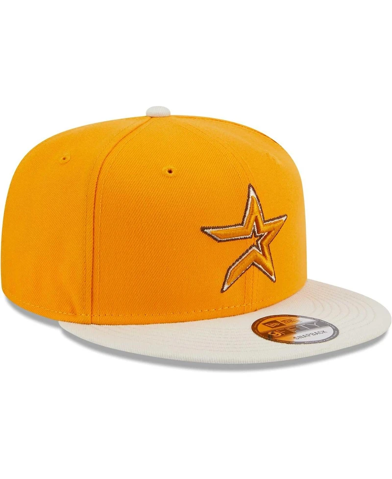 Men's New Era Gold Houston Astros Tiramisu 9FIFTY Snapback Hat
