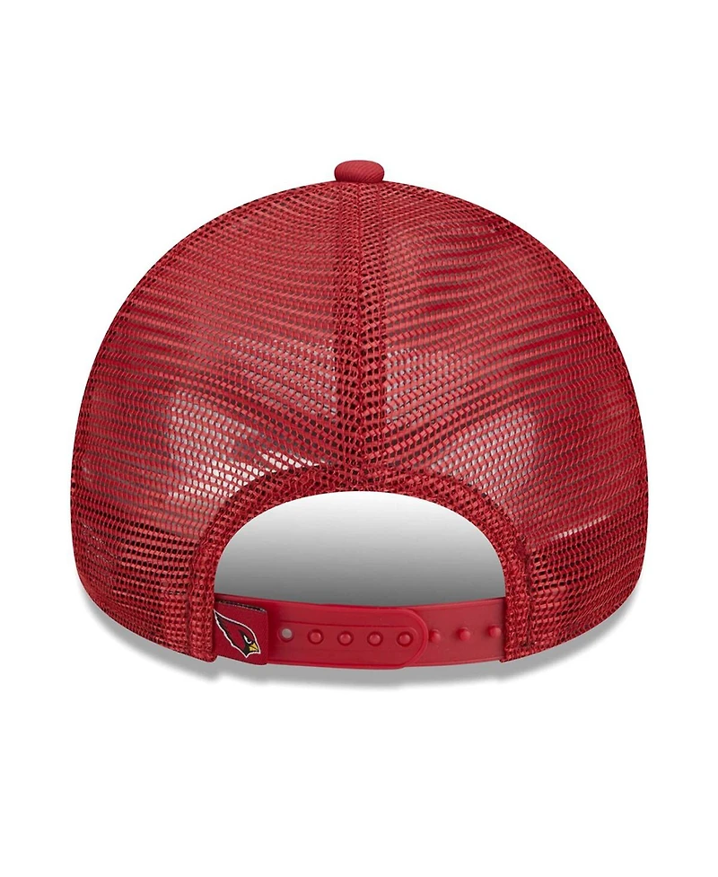 Men's New Era Cardinal Arizona Cardinals Caliber Trucker 9FORTY Adjustable Hat
