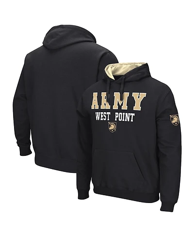 Men's Colosseum Black Army Knights Sunrise Pullover Hoodie