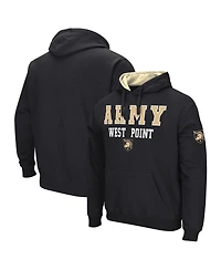 Men's Colosseum Black Army Knights Sunrise Pullover Hoodie