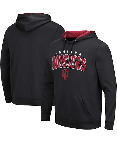 Men's Colosseum Black Indiana Hoosiers Resistance Pullover Hoodie