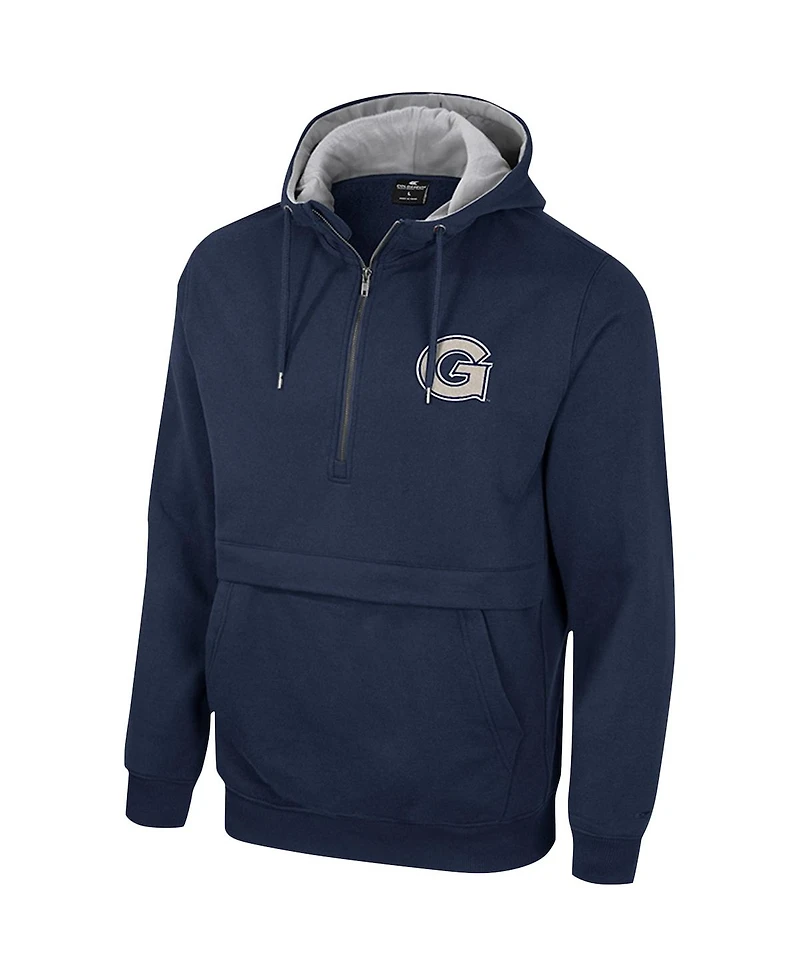 Men's Colosseum Navy Georgetown Hoyas Team Half-Zip Pullover Hoodie