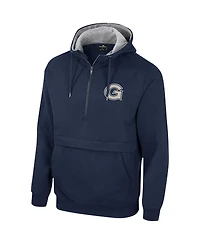 Men's Colosseum Navy Georgetown Hoyas Team Half-Zip Pullover Hoodie