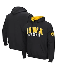 Men's Colosseum Black Iowa Hawkeyes Double Arch Pullover Hoodie