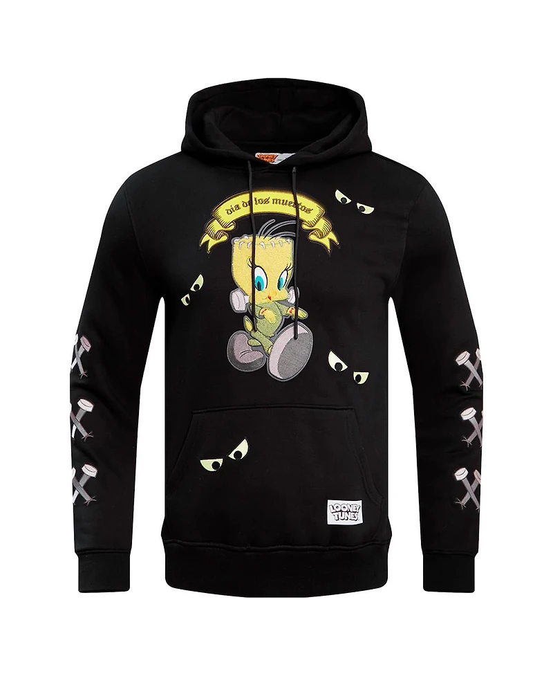 Men's and Women's Freeze Max Black Looney Tunes Franken Tweety Pullover Hoodie
