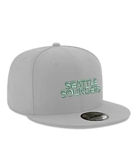 Men's New Era Gray Seattle Sounders Fc Wordmark 9FIFTY Snapback Hat