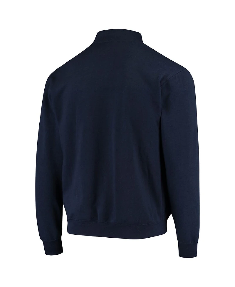 Men's Colosseum Navy Montana State Bobcats Tortugas Logo Quarter-Zip Jacket