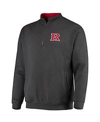 Men's Colosseum Charcoal Rutgers Scarlet Knights Tortugas Logo Quarter-Zip Jacket