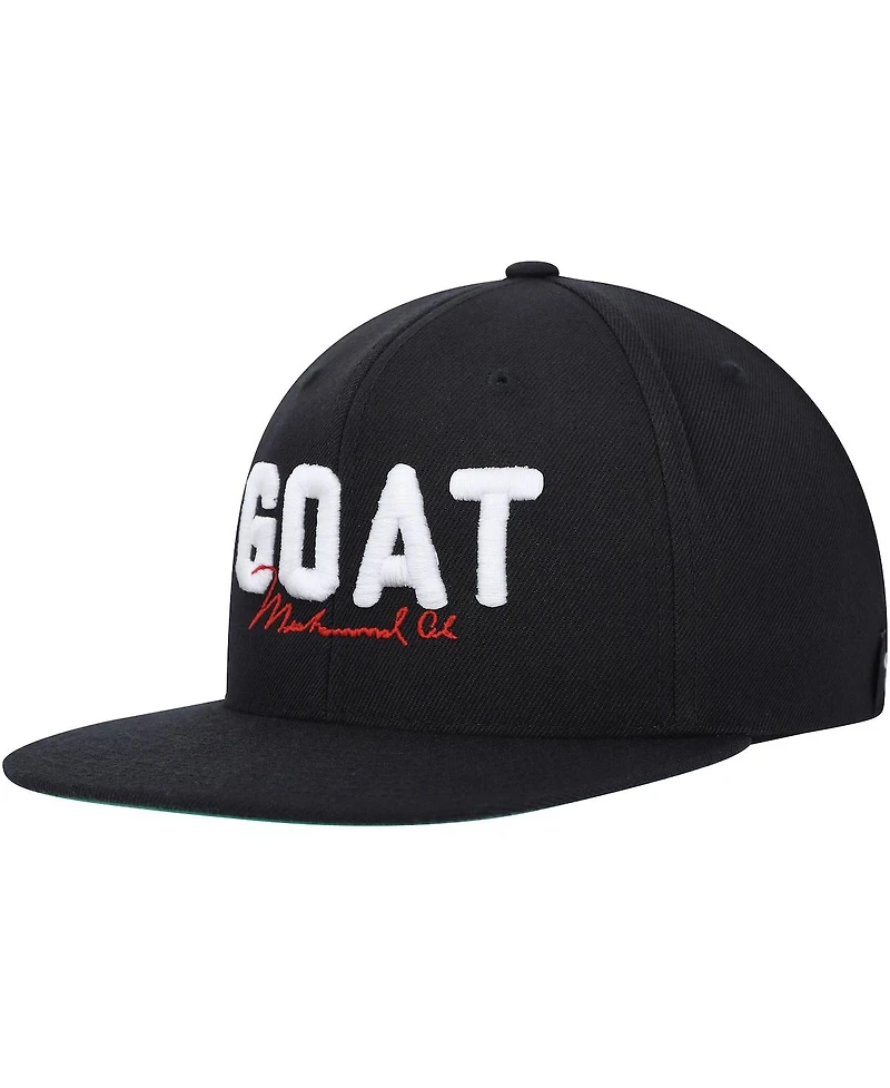 Men's and Women's Contenders Clothing Black Muhammad Ali Goat Snapback Hat