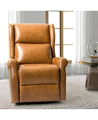 Callinan Contemporary Faux Leather Manual Recliner
