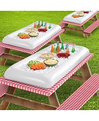 Sorbus White Inflatable Serving Bar With Drain Plug 3 pack