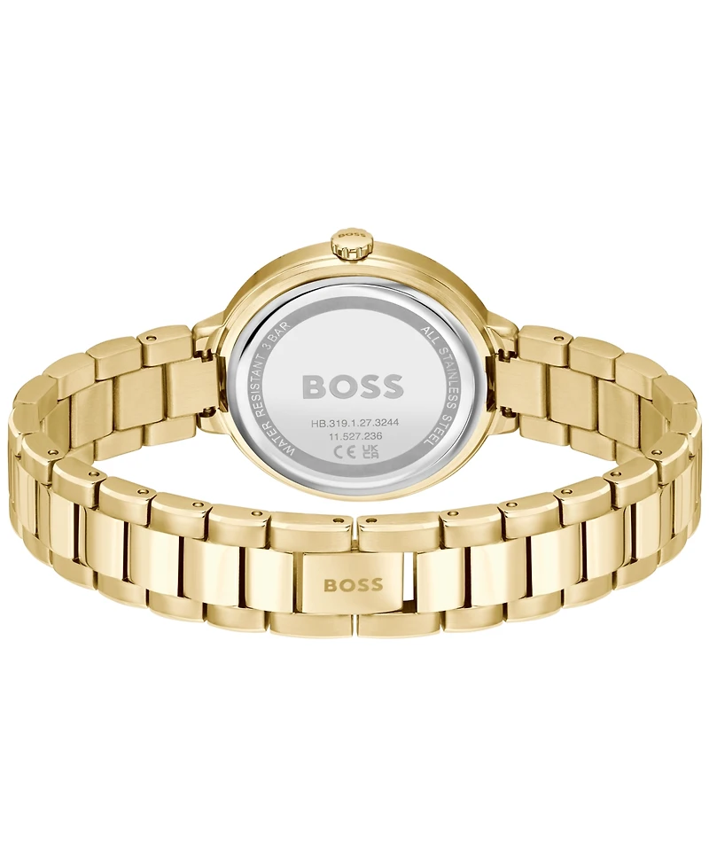 Hugo Boss Women's Sena Quartz Ionic Plated Thin Gold-Tone Steel Watch 34mm