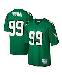 Men's Mitchell & Ness Jerome Brown Kelly Green Philadelphia Eagles Legacy Replica Jersey