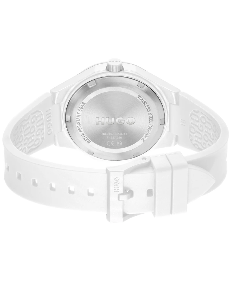 Hugo Boss Men's Lit for Him Quartz White Silicone Watch 42mm