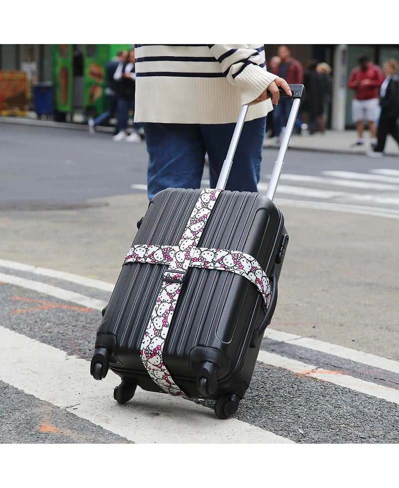 Sanrio Hello Kitty Luggage Strap 2-Piece Set Officially Licensed, Adjustable Luggage Straps from 30'' to 72''