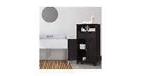 Wooden Bathroom Side Cabinet with 2 Drawers and Doors for Extra Storage