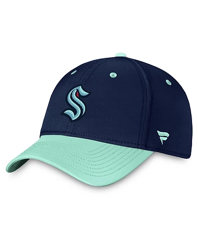 Men's Fanatics Deep Sea Blue, Light Blue Seattle Kraken Authentic Pro Rink Two-Tone Flex Hat