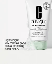 Clinique All About Clean 2-in-1 Face Cleansing + Exfoliating Jelly Cleanser with Salicylic Acid, 5 oz.