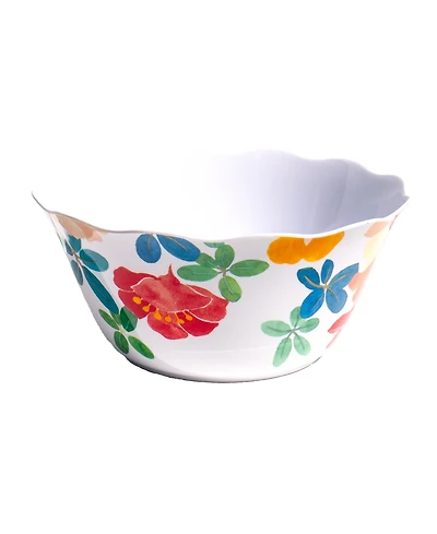 Abode Homewares Audrey Floral Serve Bowl 10", 100 oz
