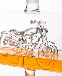 The Wine Savant Motorcycle Decanter Whiskey Wine Decanter 1100 ml Set of 5