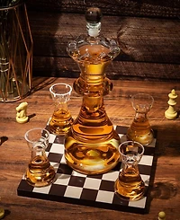 The Wine Savant Chess Decanter, Set of 5