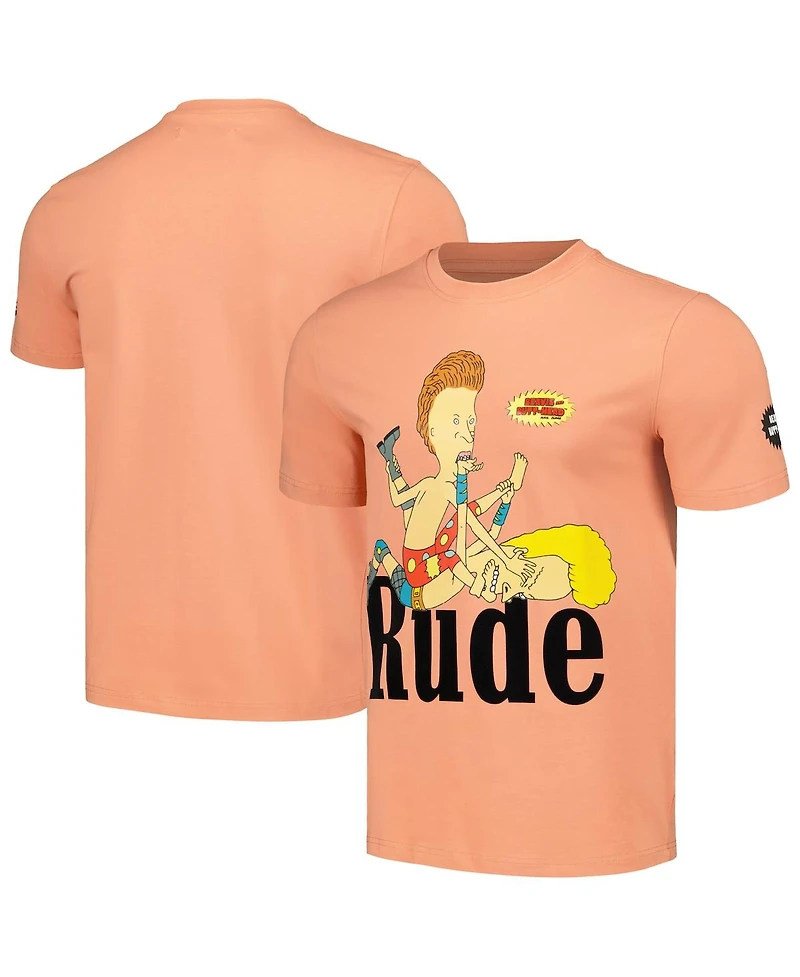 Men's and Women's Freeze Max Orange Beavis and Butt-Head Rude T-shirt