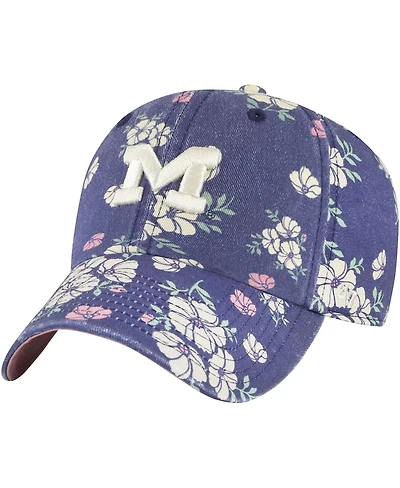 Women's '47 Brand Navy Michigan Wolverines Primrose Clean Up Adjustable Hat