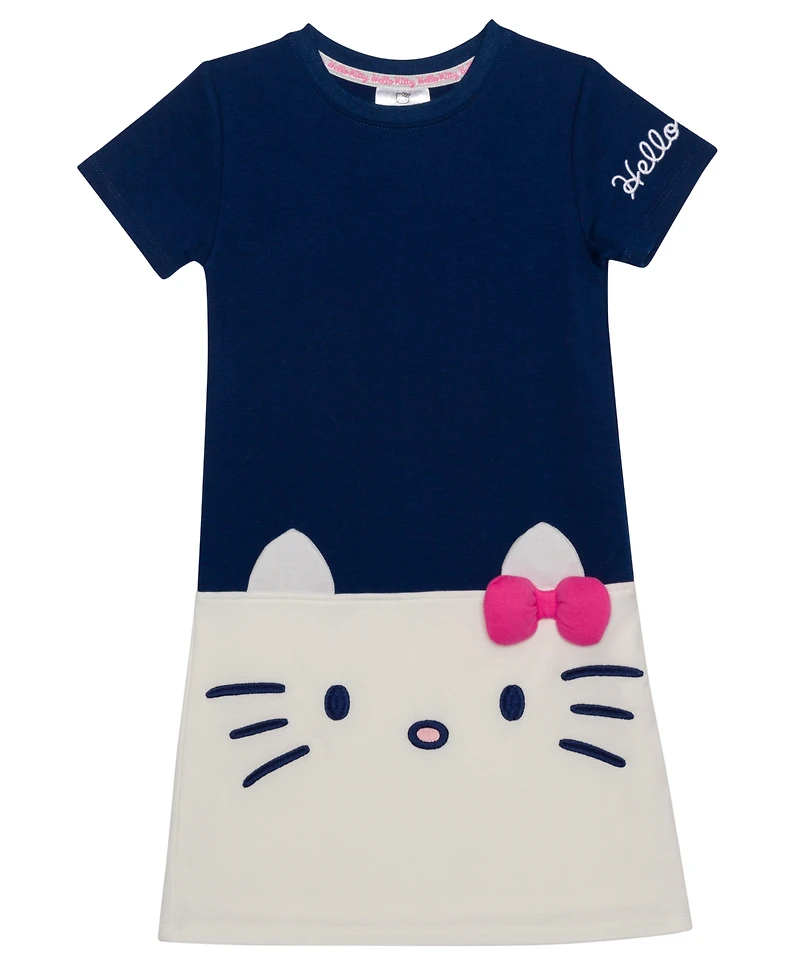 Hello Kitty Little Girls Short Sleeve Shift Dress