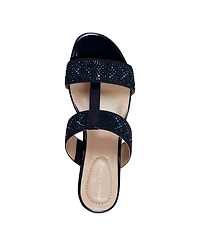 Bandolino Women's Iluvit Embellished T-Strap Wedge Sandals