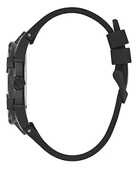 Men's Analog Black Silicone Watch 45mm