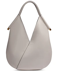 Donna Karan New York Baldwin Large Shoulder with Leather Wrapped Rounded Handle