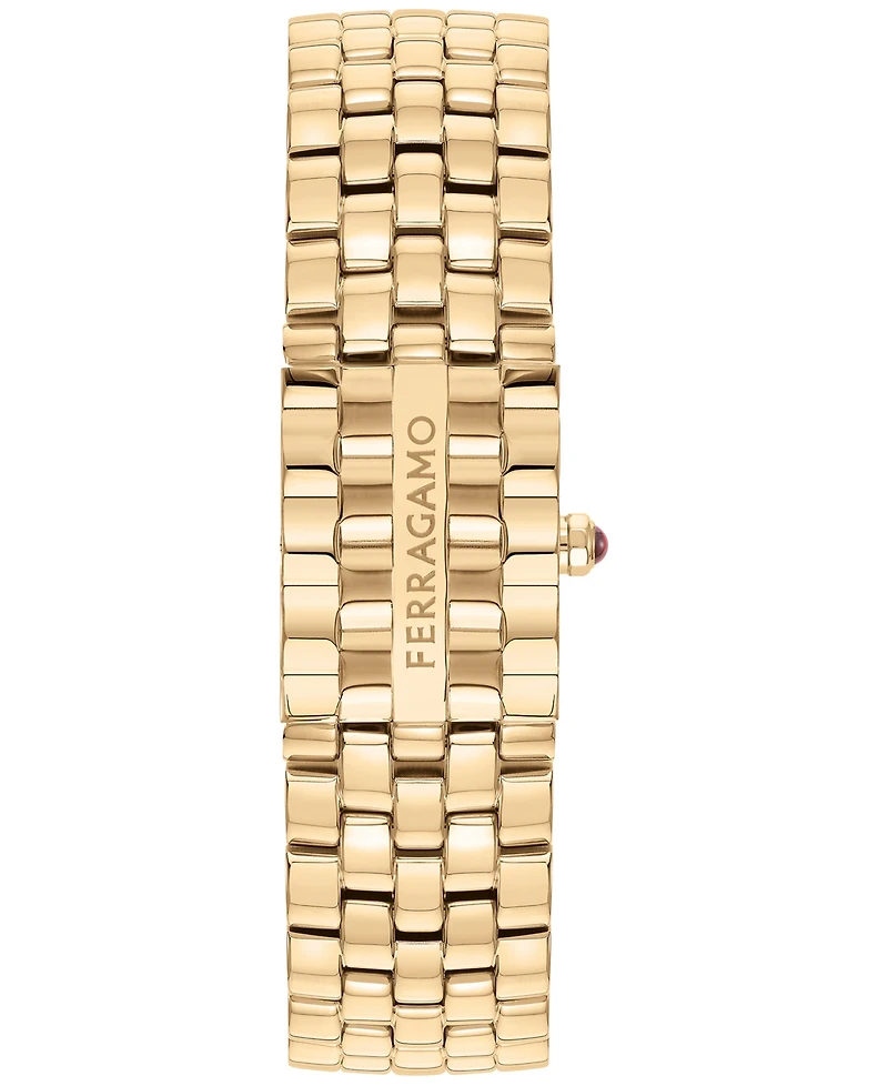 Women's Swiss Gold Ion Stainless Steel Bracelet Watch 19x30mm