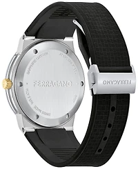 Salvatore Ferragamo Men's Swiss Black Rubber Strap Watch 41mm