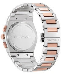 Salvatore Ferragamo Men's Swiss Chronograph Two-Tone Stainless Steel Bracelet Watch 42mm