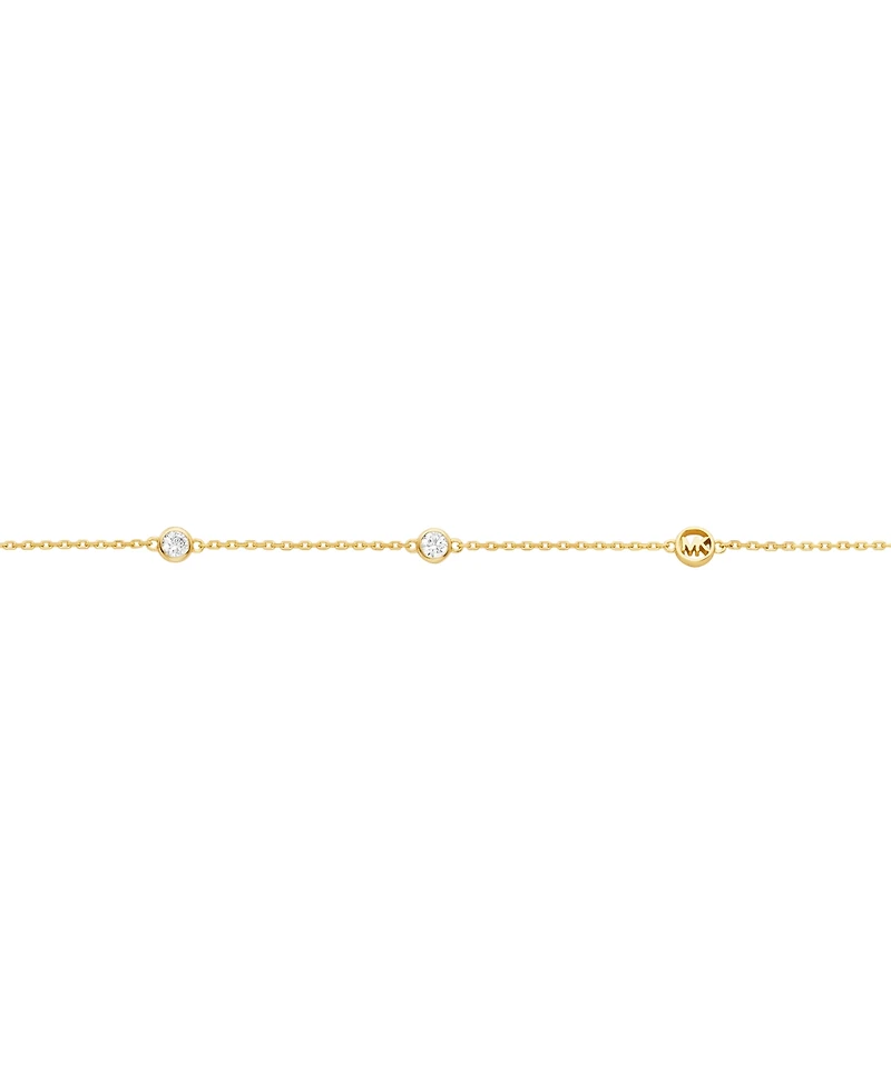 Michael Kors Gold-Tone or Silver-Tone Sterling Silver Station Necklace