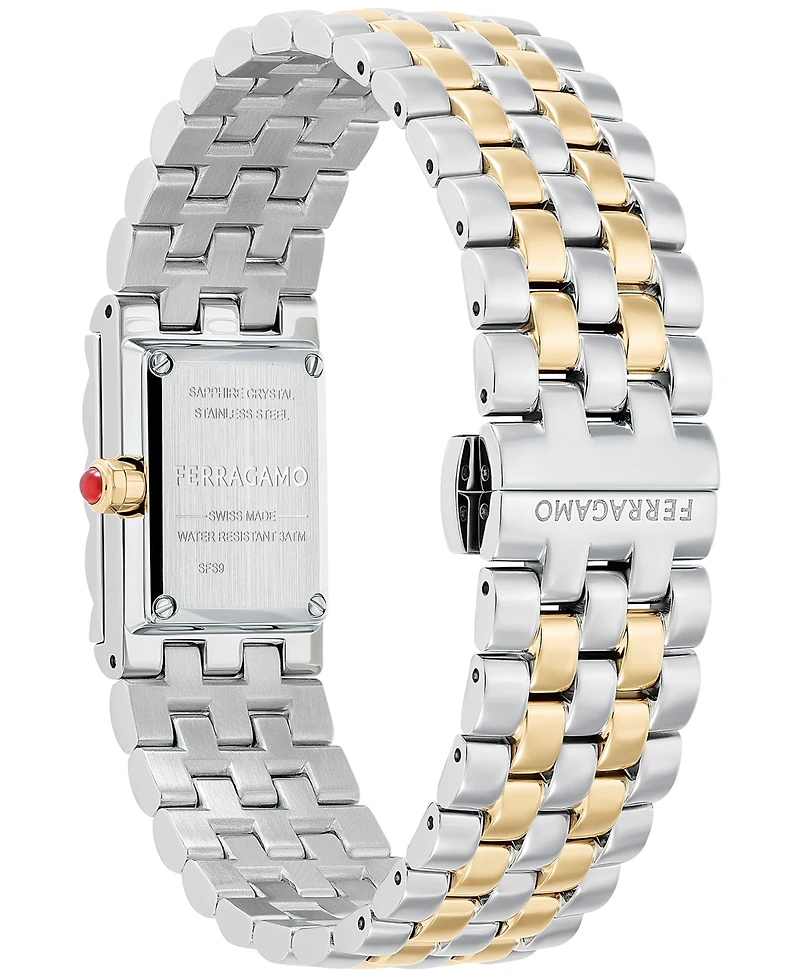 Salvatore Ferragamo Women's Swiss Two-Tone Stainless Steel Bracelet Watch 19x30mm