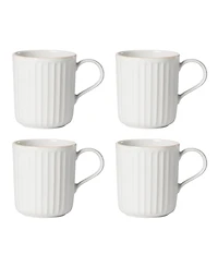 Lenox French Perle Scallop Mugs, Set of 4