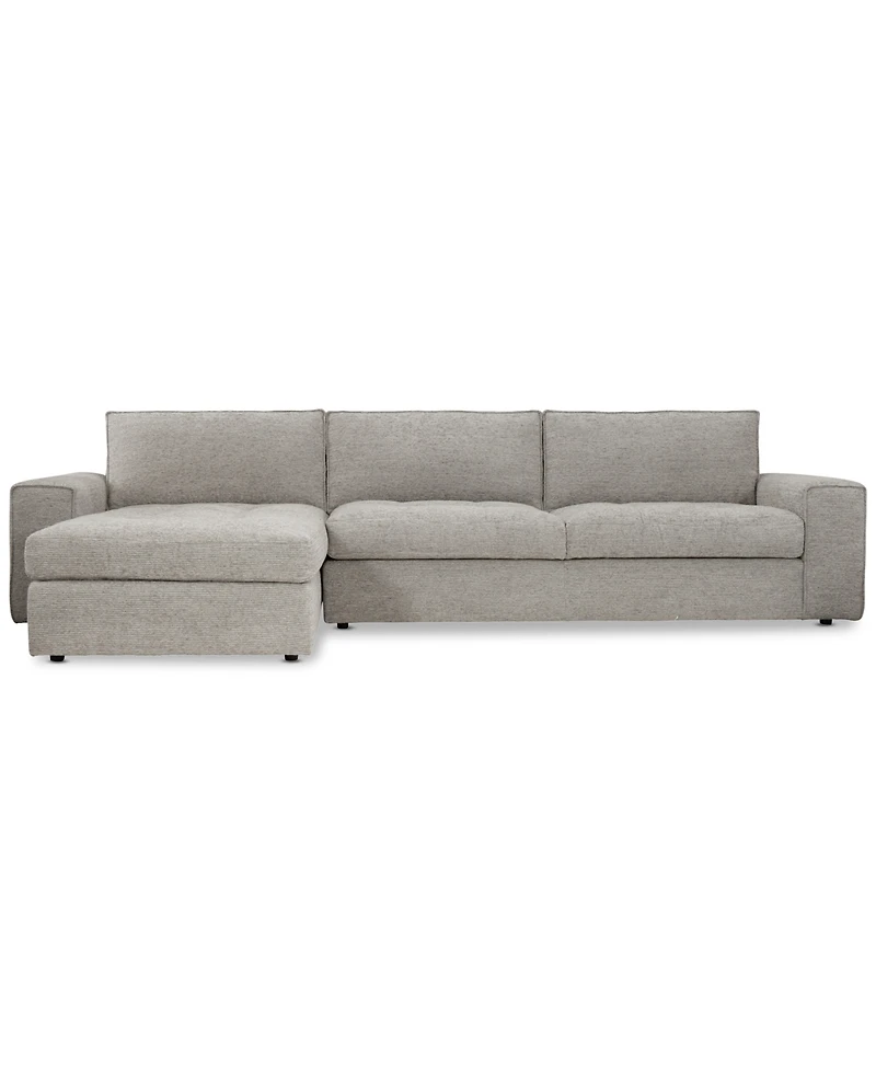 Tycer 126" 2-Pc. Fabric Sectional, Created for Macy's
