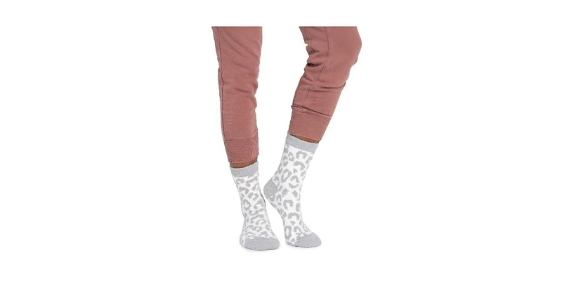 Muk Luks Women's 3 Pack Cozy Compression Crew Socks