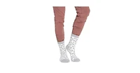Muk Luks Women's 3 Pack Cozy Compression Crew Socks
