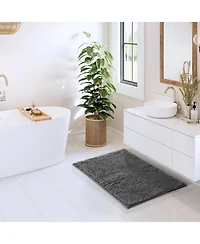 Ultra-Soft Quick-Dry Chenille Bath Rug - Non-Slip Pvc Backing, Machine-Washable (Small 17″×24″)