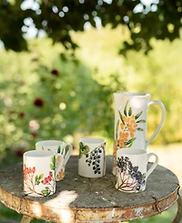 Vietri Foresta Primavera Assorted Mugs, Set of 4