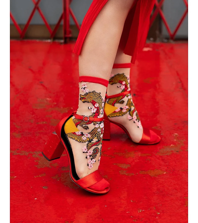 Sock Candy Women's Year of the Dragon Sheer Sock