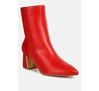 London Rag Desire Suede Back Panel High Ankle Boots Women