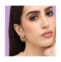 Sohi Women's Gold Spiral Stud Earrings