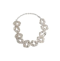 Sohi Women's Dented Halo Statement Necklace