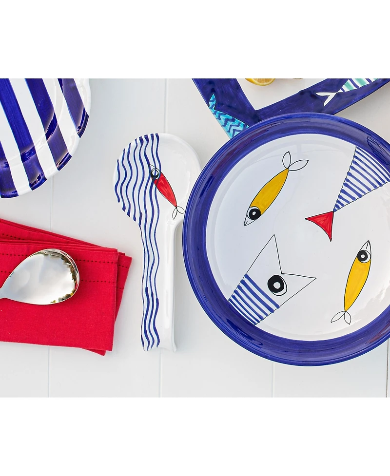 Vietri Pesce Pazzo Spoon Rest