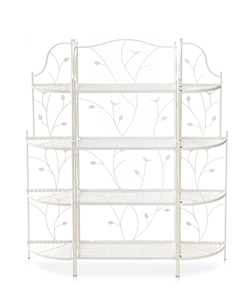 Glitzhome 52" H 4-Tiered Rectangular Metal Shelf Plant Stand or Storage Rack