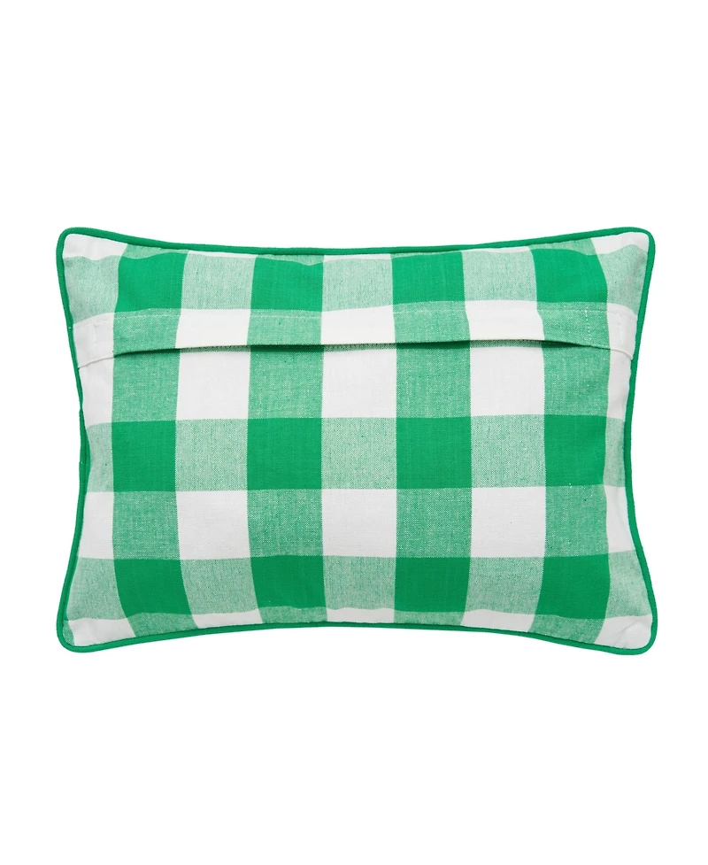 12" x 16" St. Patrick's Day Shamrock "Luck" Rectangle Cotton Accent Throw Pillow