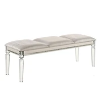 Simplie Fun Solid Wood Bench with Crystal Accent
